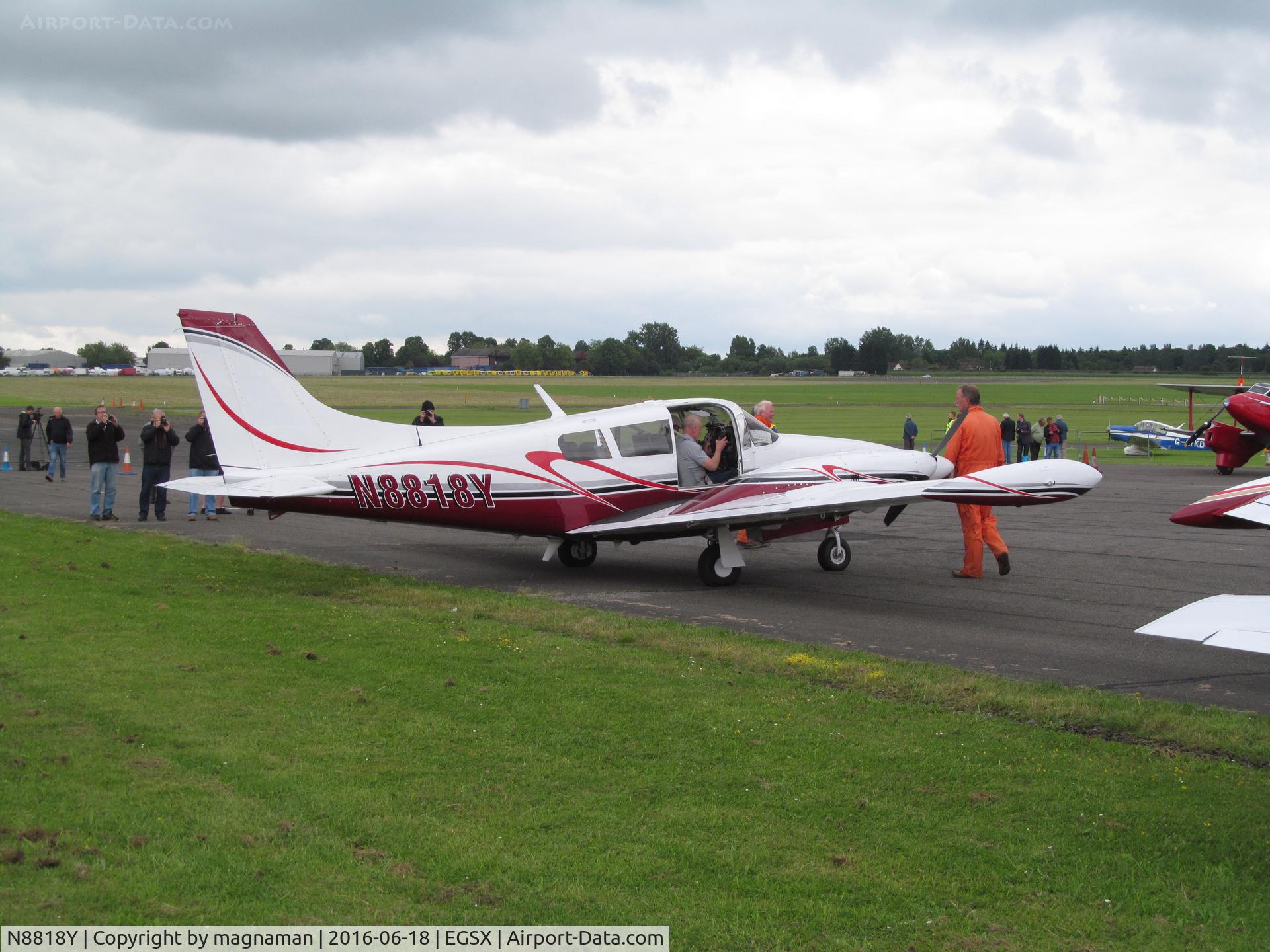 N8818Y, 1969 Piper PA-30 Twin Comanche Twin Comanche C/N 30-1976, on commanche apron