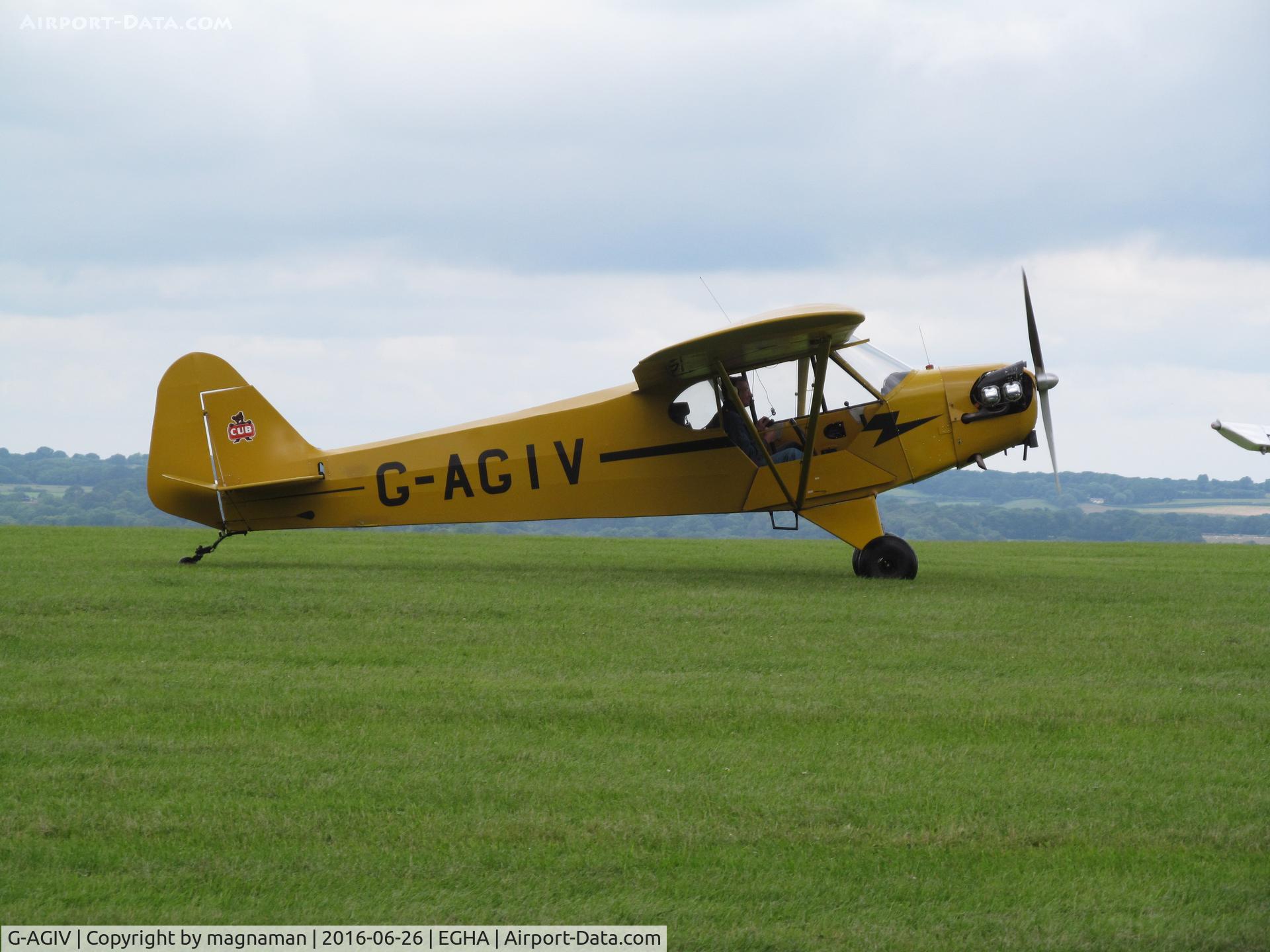 G-AGIV, 1944 Piper L-4J Grasshopper (J3C-65D) C/N 12676, love the old big reggies