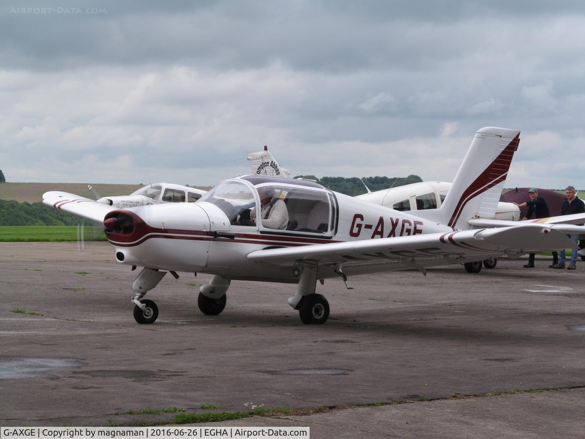 G-AXGE, 1969 Socata MS-880B Rallye Club C/N 1353, just fuelled up