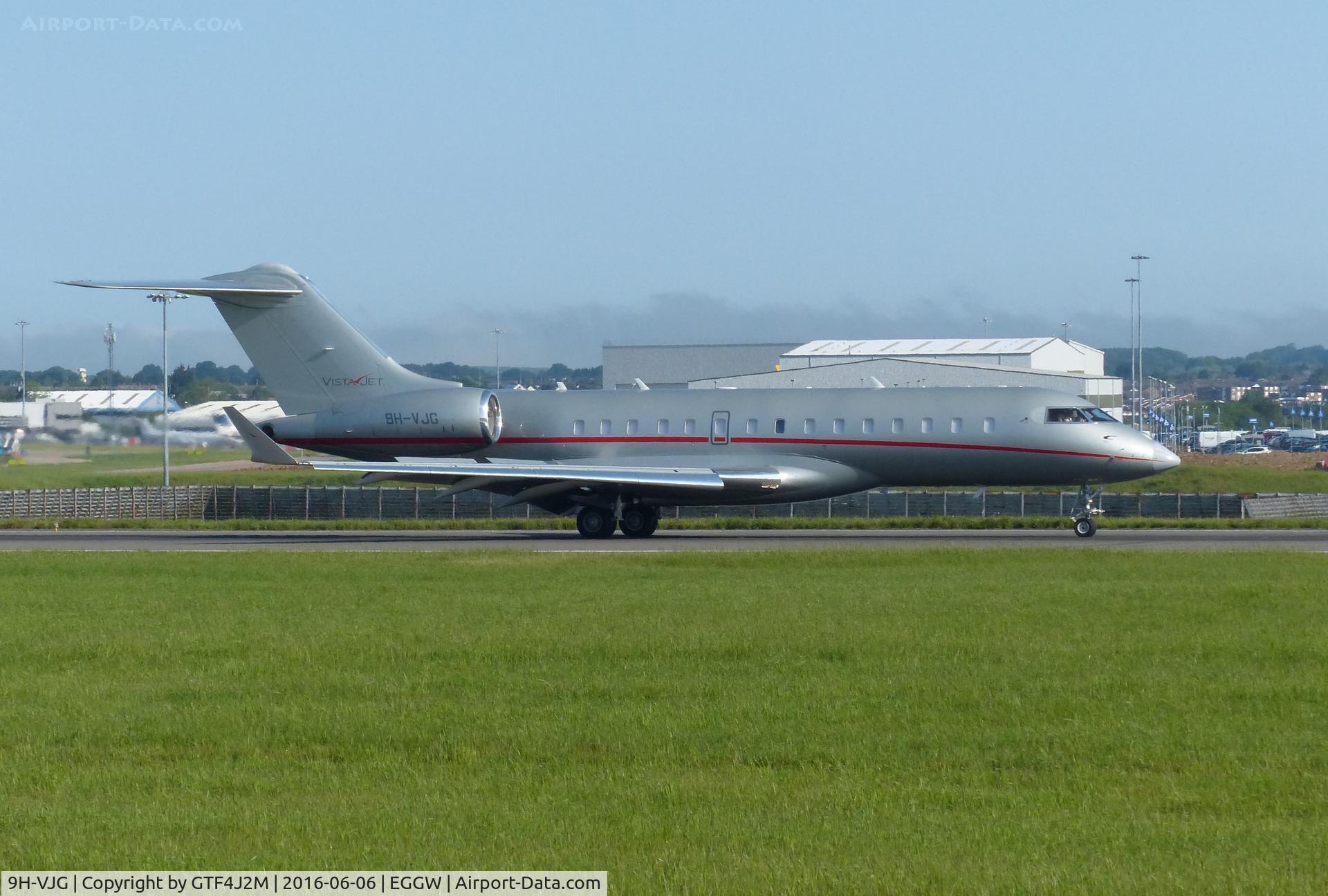9H-VJG, 2013 Bombardier BD-700-1A10 Global 6000 C/N 9580, 9H-VJG at Luton 6.6.16