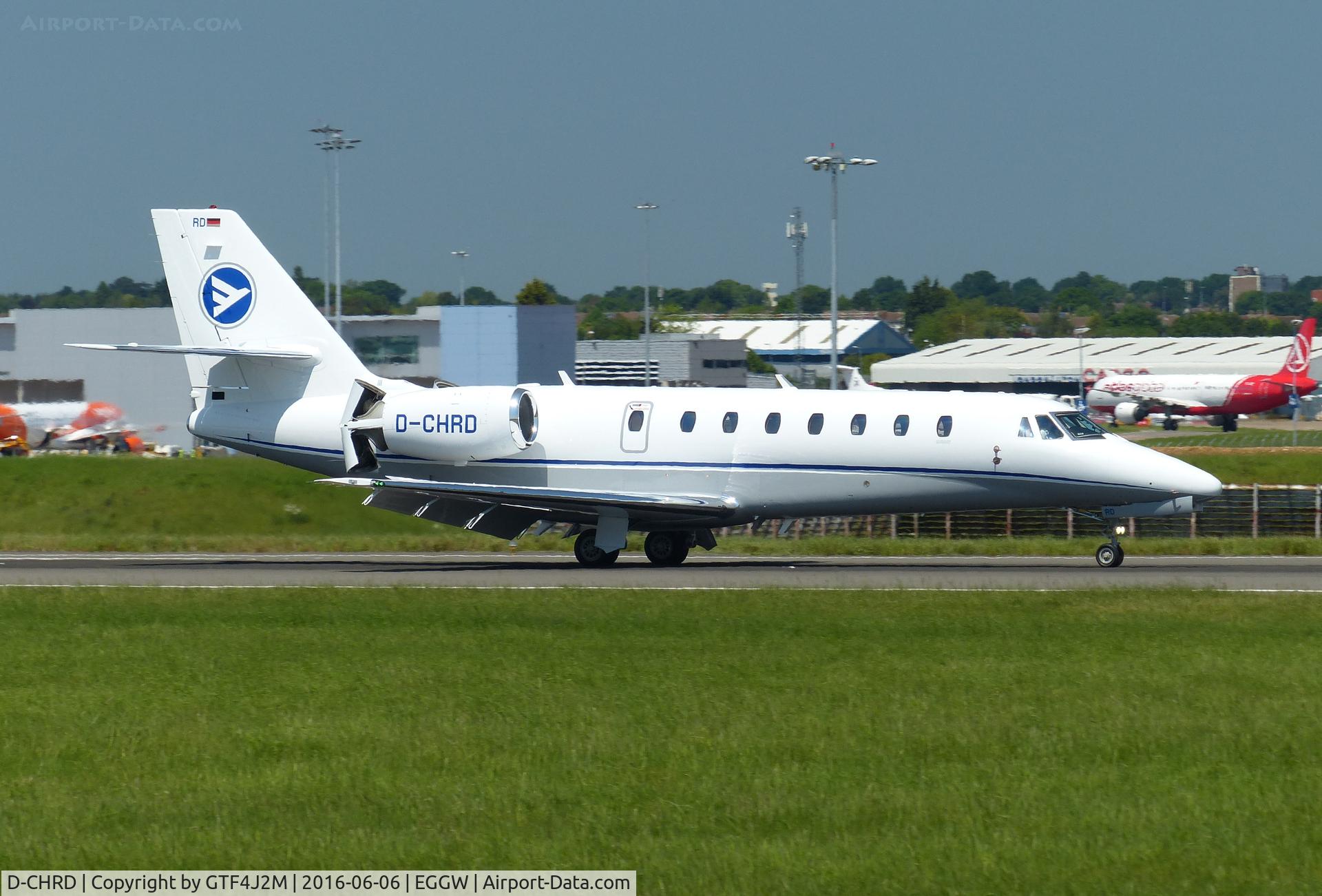 D-CHRD, 2007 Cessna 680 Citation Sovereign C/N 680-0142, D-CHRD at Luton 6.6.16
