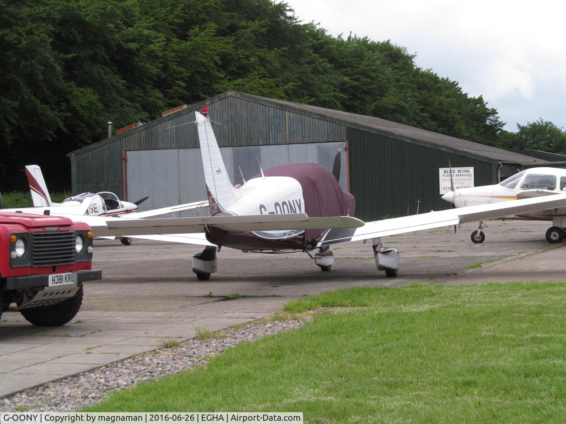 G-OONY, 1983 Piper PA-28-161 Cherokee Warrior II C/N 28-8316015, on apron