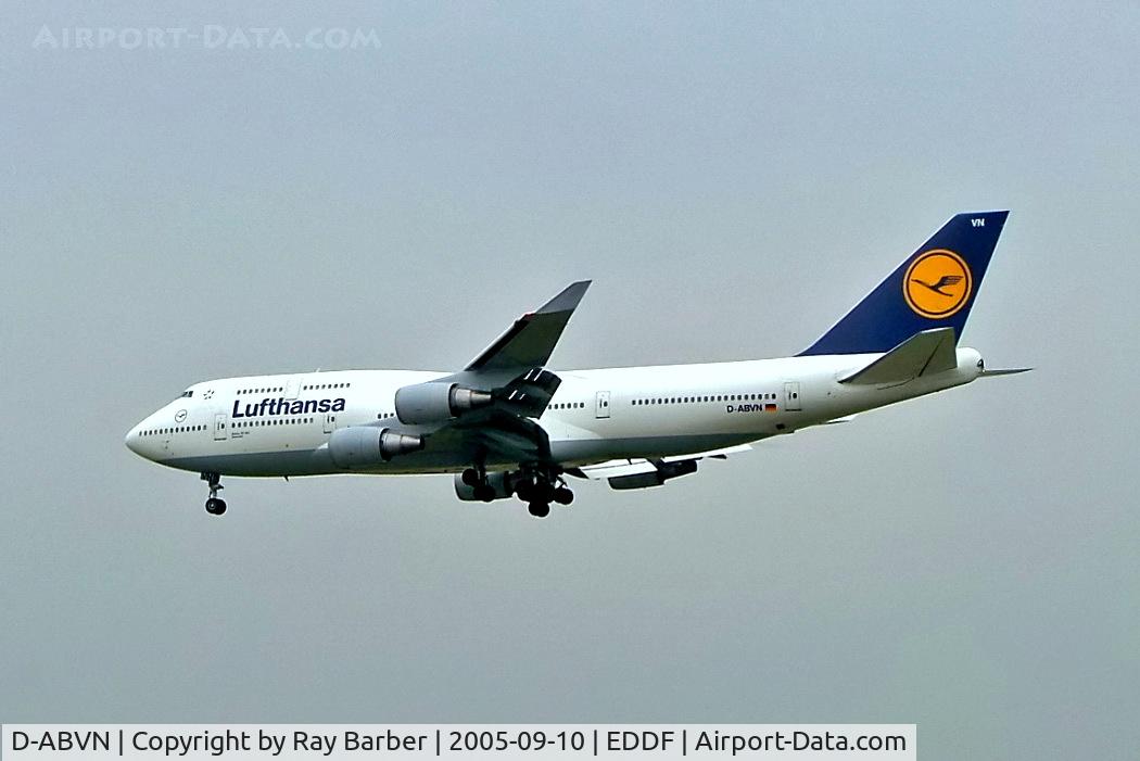 D-ABVN, 1992 Boeing 747-430 C/N 26427, Boeing 747-430 [26427] (Lufthansa) Frankfurt~D 10/09/2005