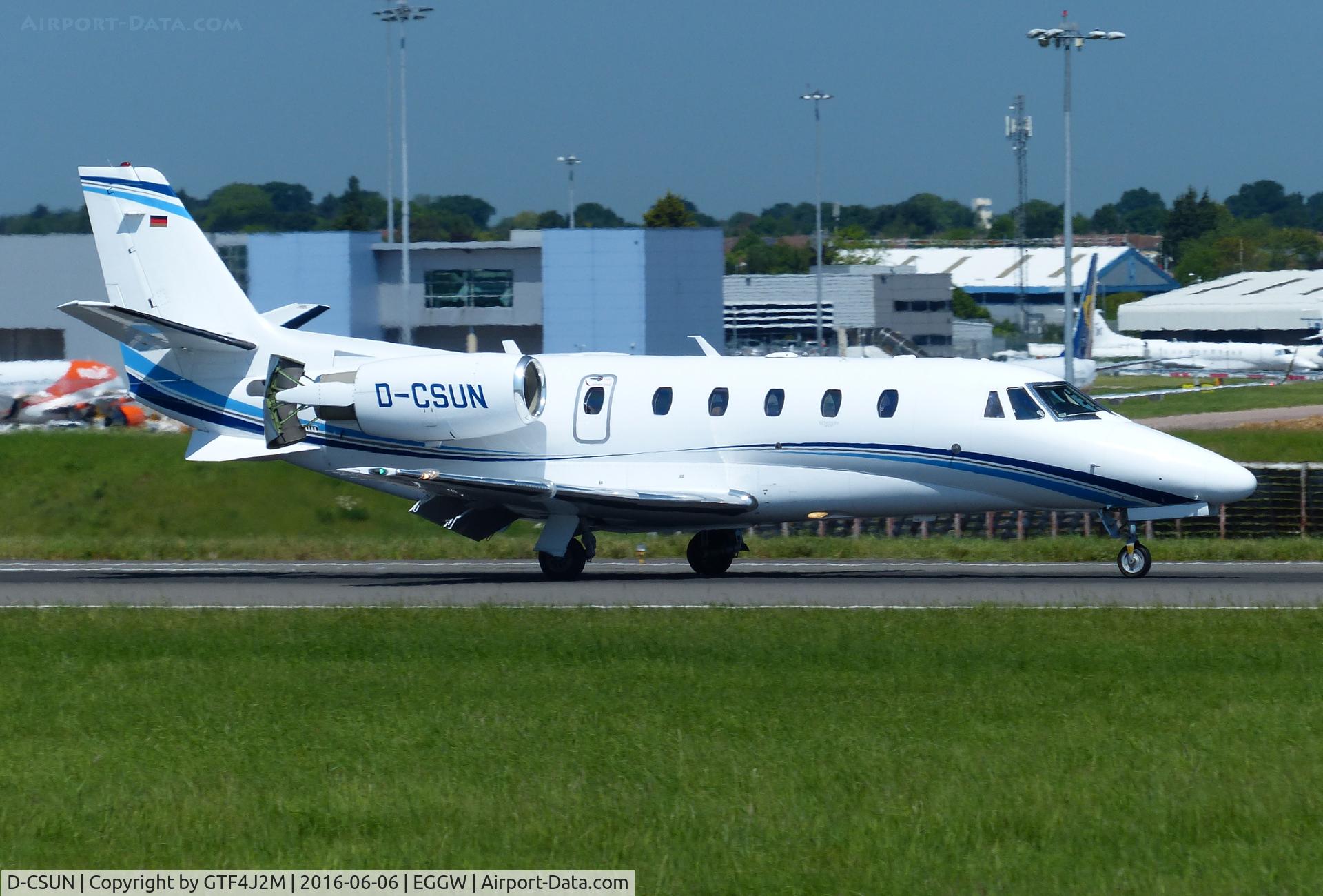 D-CSUN, 2012 Cessna 560 Citation XLS+ C/N 560-6102, D-CSUN at Luton 6.6.16