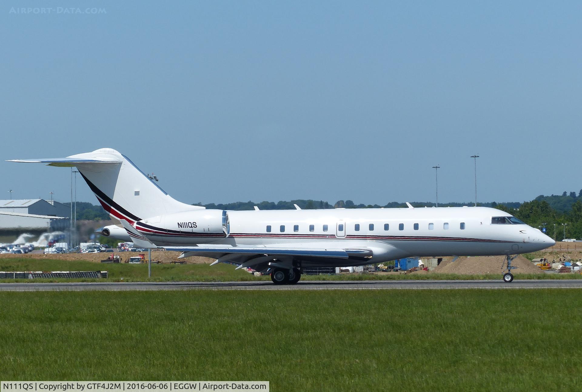 N111QS, 2014 Bombardier BD-700-1A11 Global 5000 C/N 9660, N111QS at Luton 6.6.16