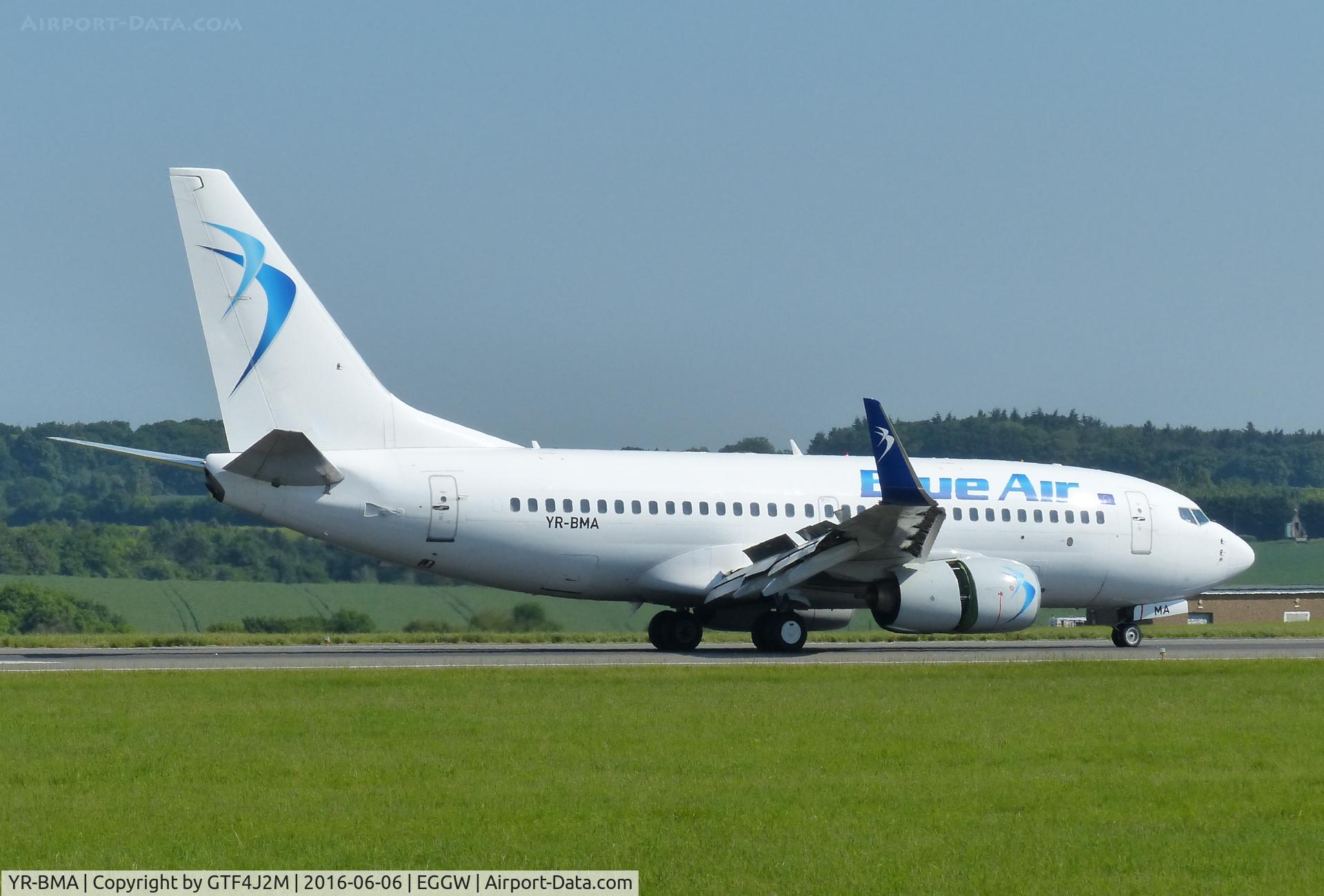 YR-BMA, 2002 Boeing 737-79P C/N 30651, YR-BMA Blue Air at Luton 6.6.16