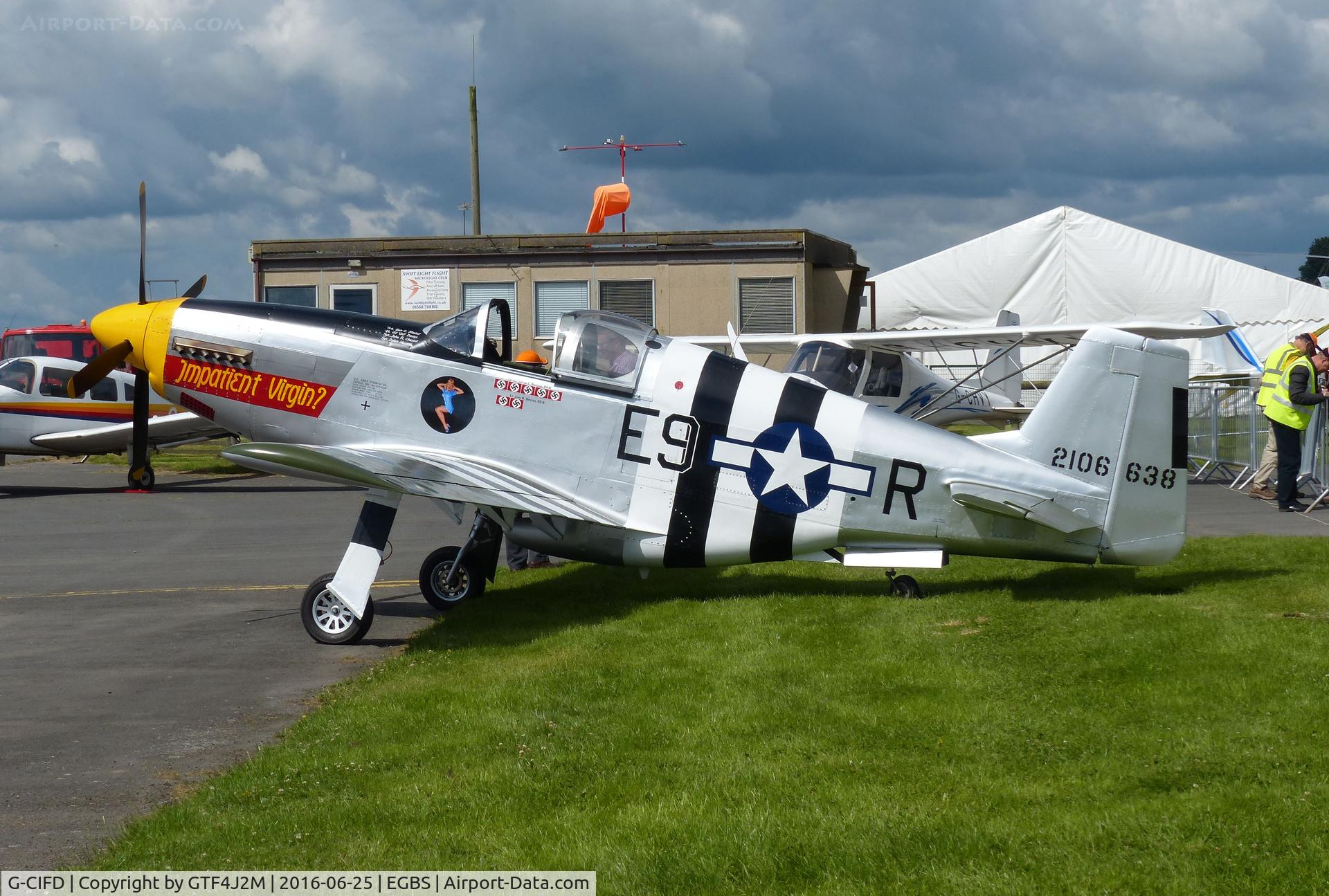 G-CIFD, Titan T-51 Mustang C/N LAA 355-15261, G-CIFD at Shobdon 25.6.16