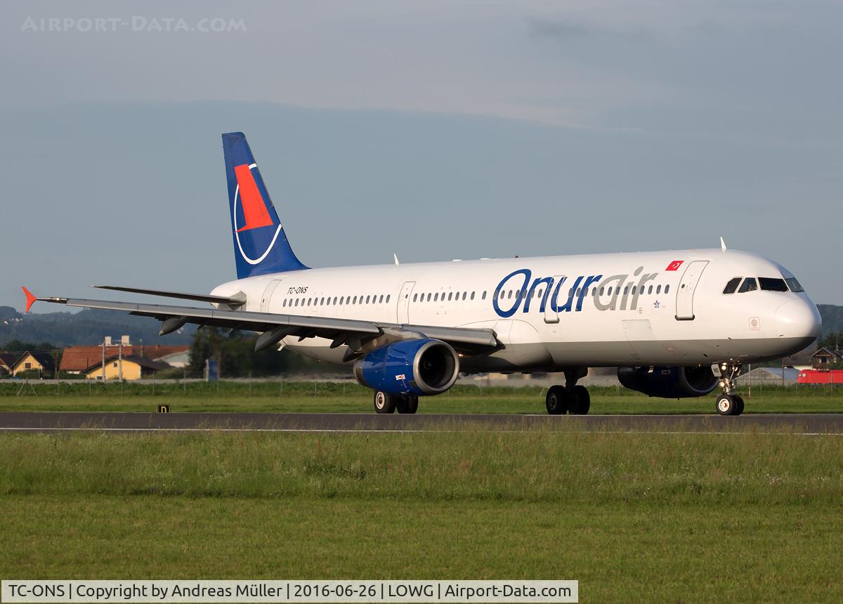 TC-ONS, 1993 Airbus A321-131 C/N 364, Departure to AYT.