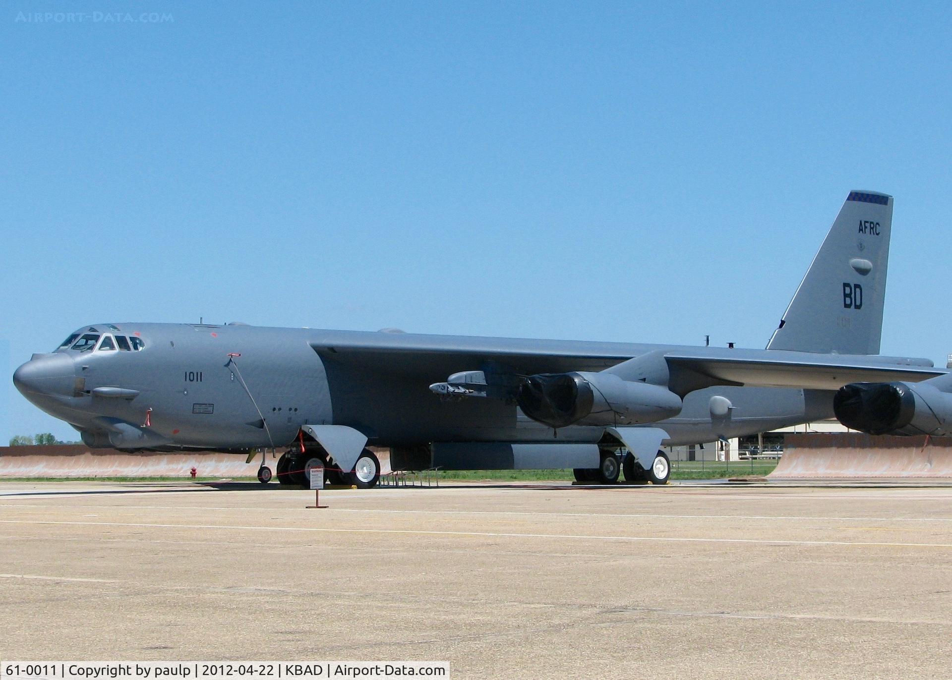 61-0011, 1961 Boeing B-52H Stratofortress C/N 464438, At Barksdale Air Force Base.