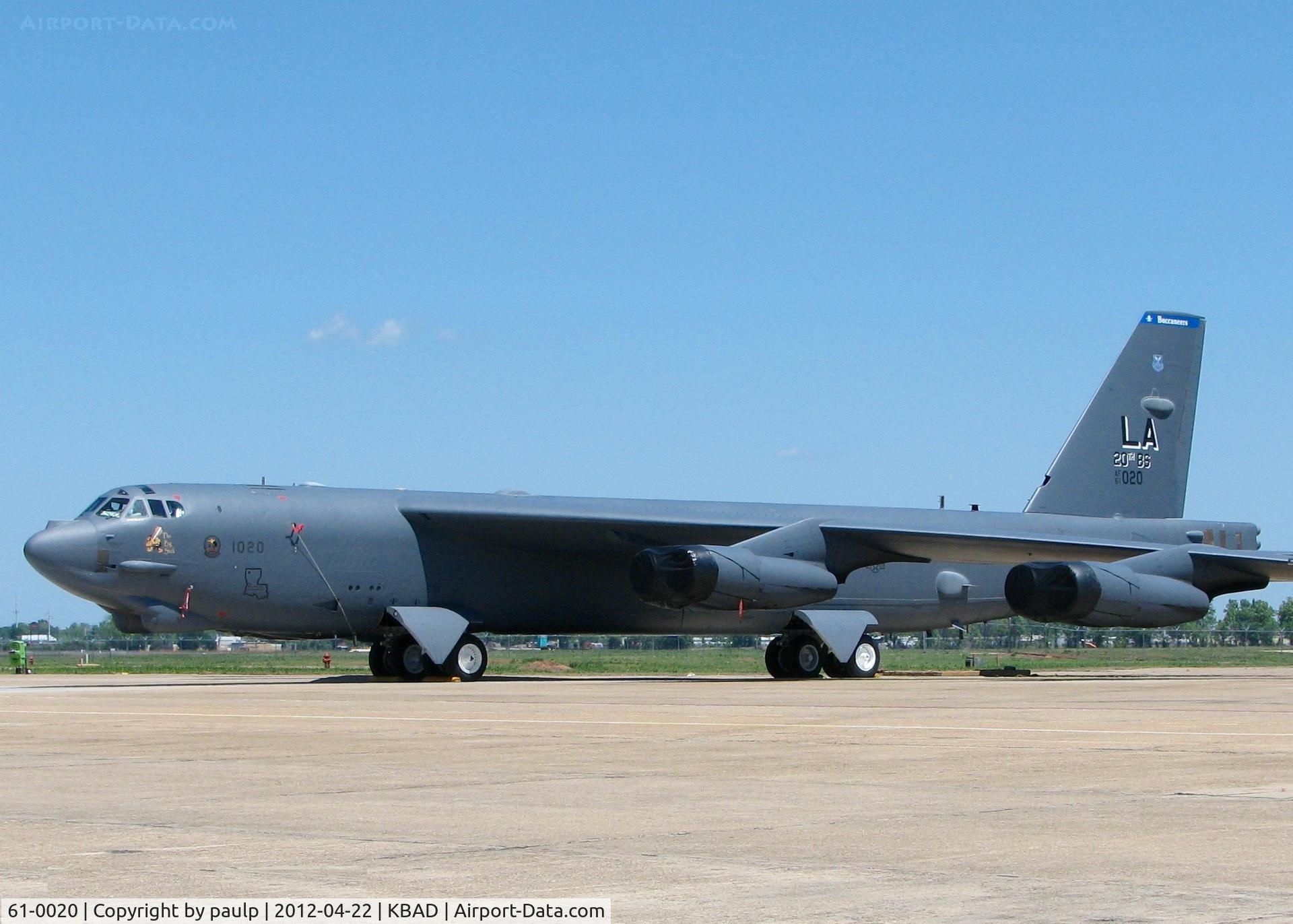 61-0020, 1961 Boeing B-52H Stratofortress C/N 464447, At Barksdale Air Force Base.