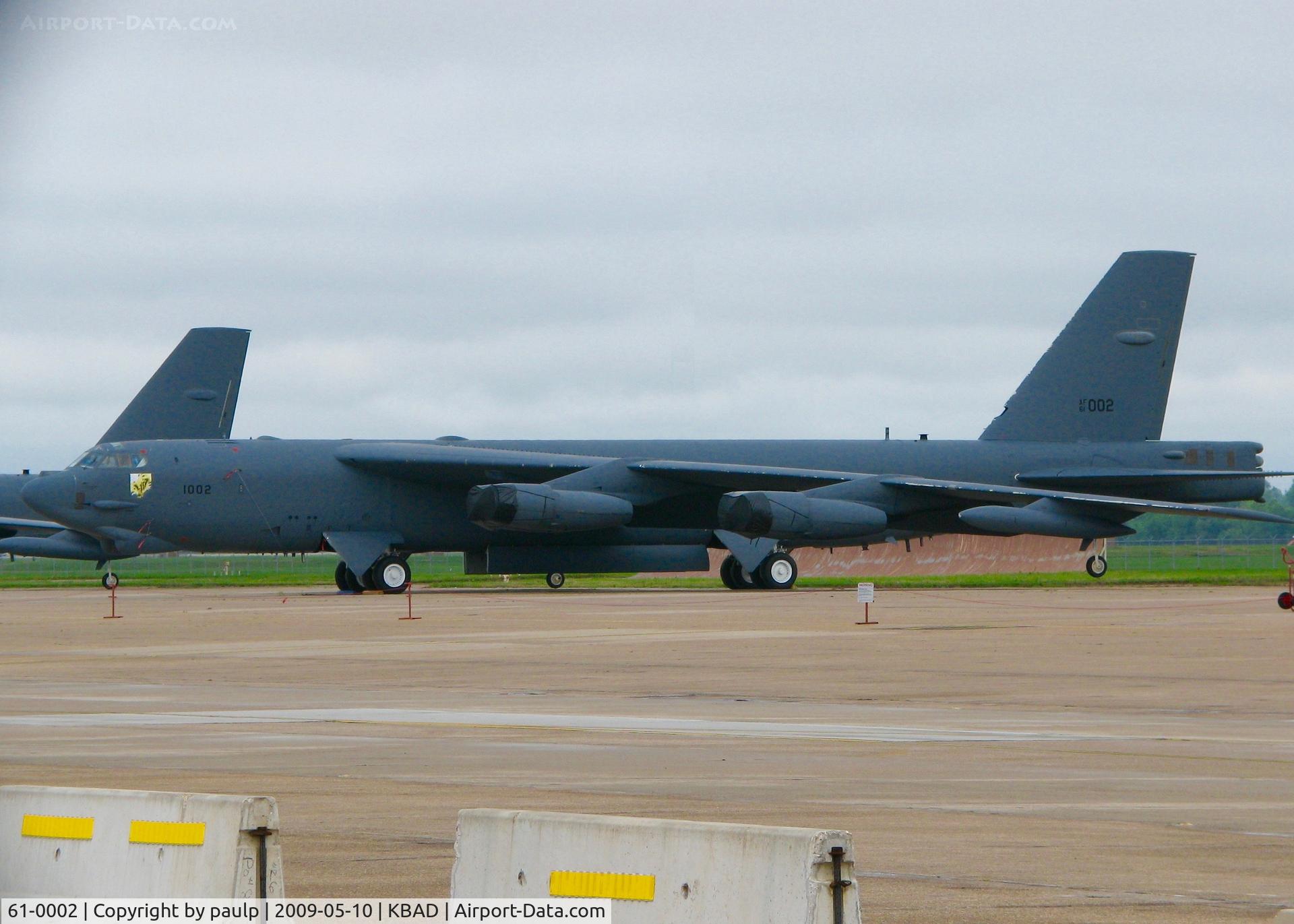61-0002, 1961 Boeing B-52H Stratofortress C/N 464429, At Barksdale Air Force Base.