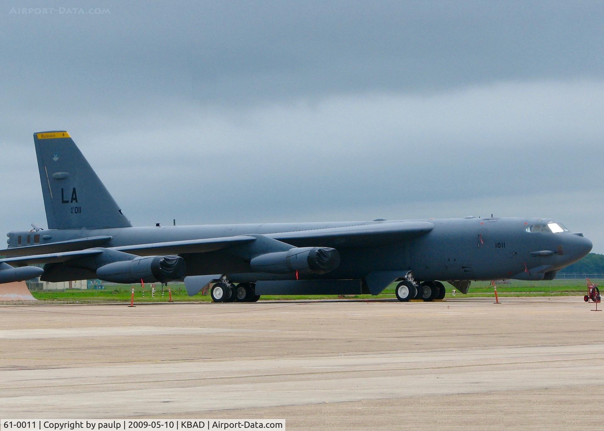 61-0011, 1961 Boeing B-52H Stratofortress C/N 464438, At Barksdale Air Force Base.