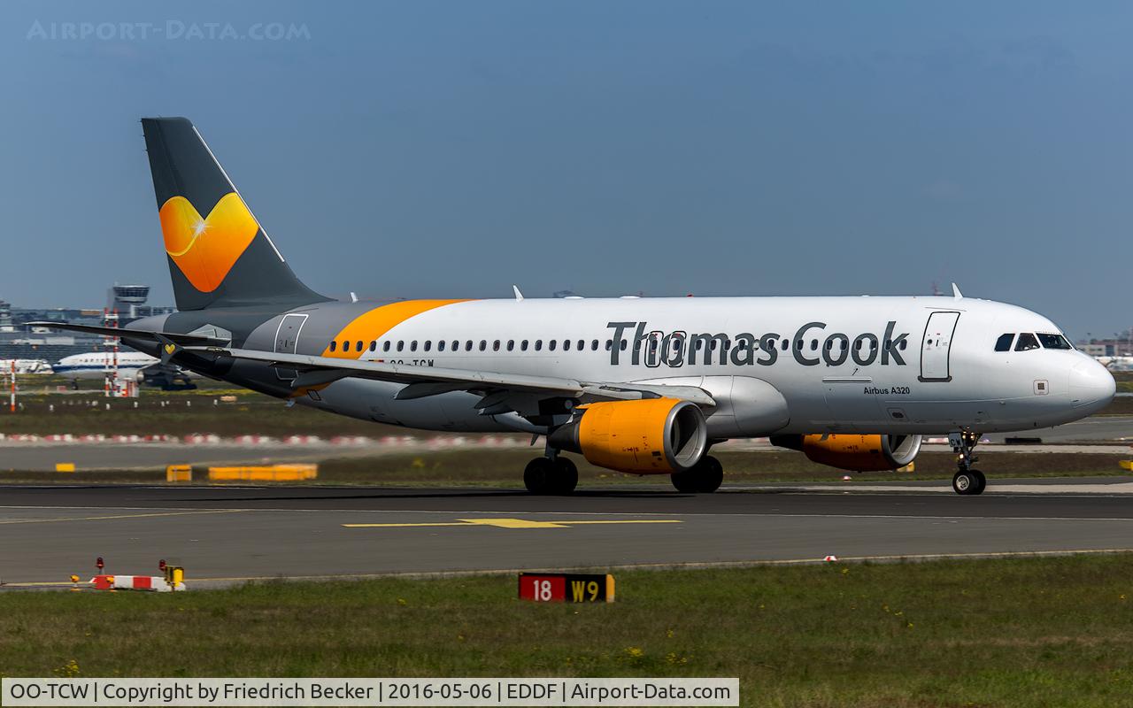 OO-TCW, 2003 Airbus A320-214 C/N 1954, departure via RW18W