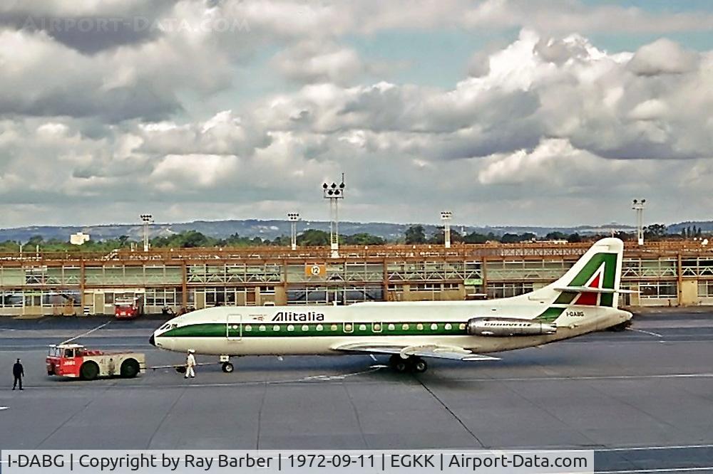 I-DABG, 1966 Sud Aviation SE-210 Caravelle VI-N C/N 205, Sud Aviation SE.210 Caravelle 6N [205] (Alitalia) Gatwick~G 11/09/1972. From a slide.