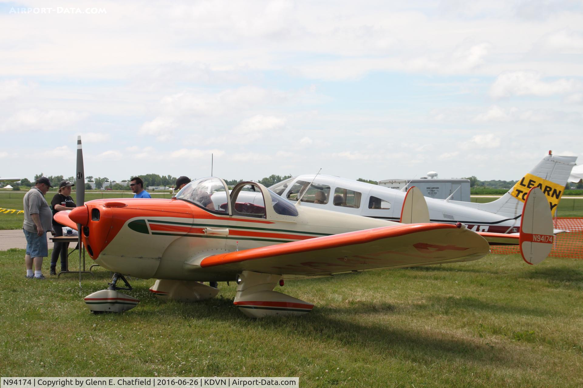 N94174, 1946 Erco 415C Ercoupe C/N 1497, At the Davenport Air Show