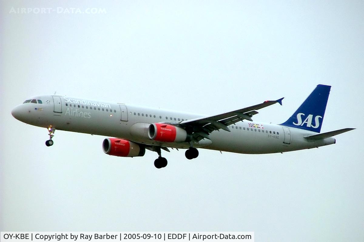 OY-KBE, 2002 Airbus A321-232 C/N 1798, Airbus A321-231 [1798] (SAS Scandinavian Airlines) Frankfurt~D 10/09/2005