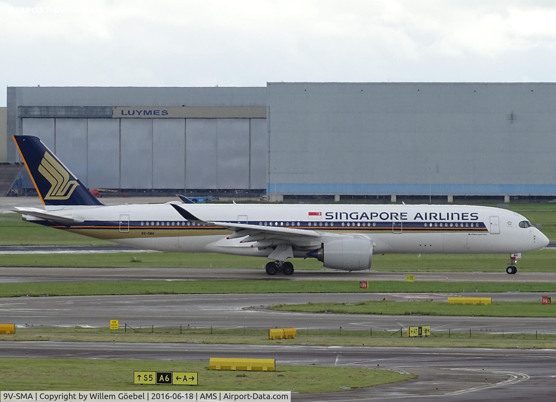 9V-SMA, 2016 Airbus A350-941 C/N 026, Taxi to runway of Schiphol airport