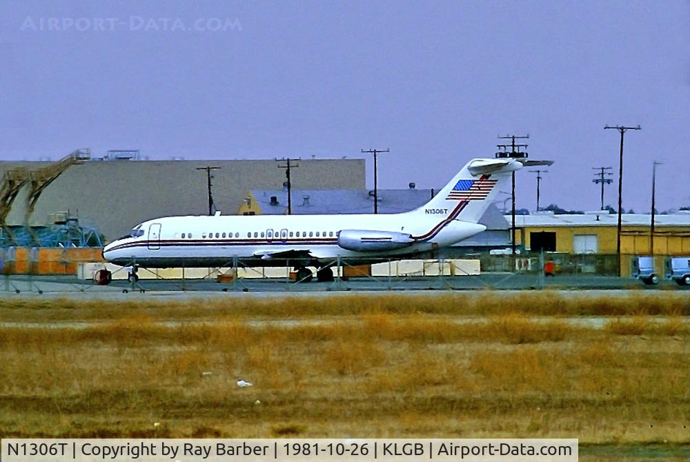 N1306T, 1967 Douglas DC-9-15F C/N 47061, McDonnell Douglas DC-9-15 [47061] (Texas International Airlines) Long Beach~N 26/10/1981. From a slide.