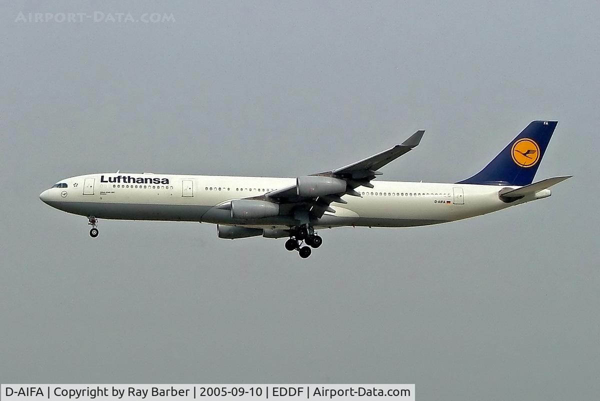 D-AIFA, 2000 Airbus A340-313X C/N 352, Airbus A340-313X [352] (Lufthansa) Frankfurt~D 10/09/2005