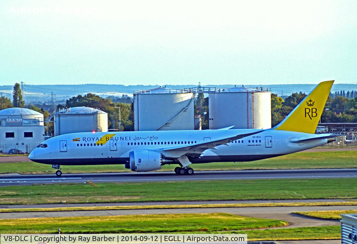 V8-DLC, 2014 Boeing 787-8 Dreamliner C/N 34789, Boeing 787-8 Dreamliner [34789] (Royal Brunei Airlines) Heathrow~G 12/09/2014