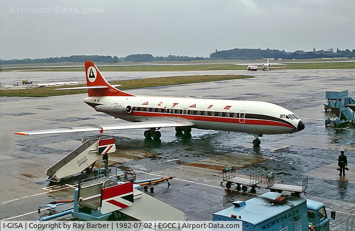 I-GISA, 1960 Sud Aviation SE-210 Caravelle III C/N 21, Sud Aviation SE.210 Caravelle 3 [021] (Altair) Manchester-Ringway~G 02/07/1982. From a slide.