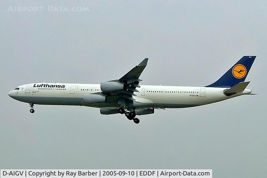 D-AIGV, 2000 Airbus A340-313X C/N 325, Airbus A340-313X [325] (Lufthansa) Frankfurt~D 10/09/2005