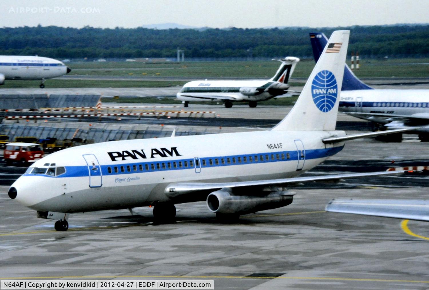 N64AF, 1969 Boeing 737-222 C/N 19549, Air Florida leased to Pan Am