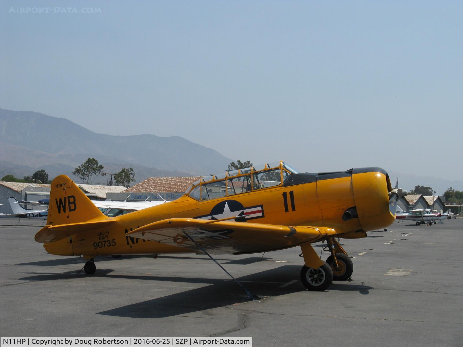 N11HP, 1943 North American SNJ-5 Texan Texan C/N 90735, 1943 North American SNJ-5, P&W R-1340-AN-1 WASP 550 Hp radial, standard registration