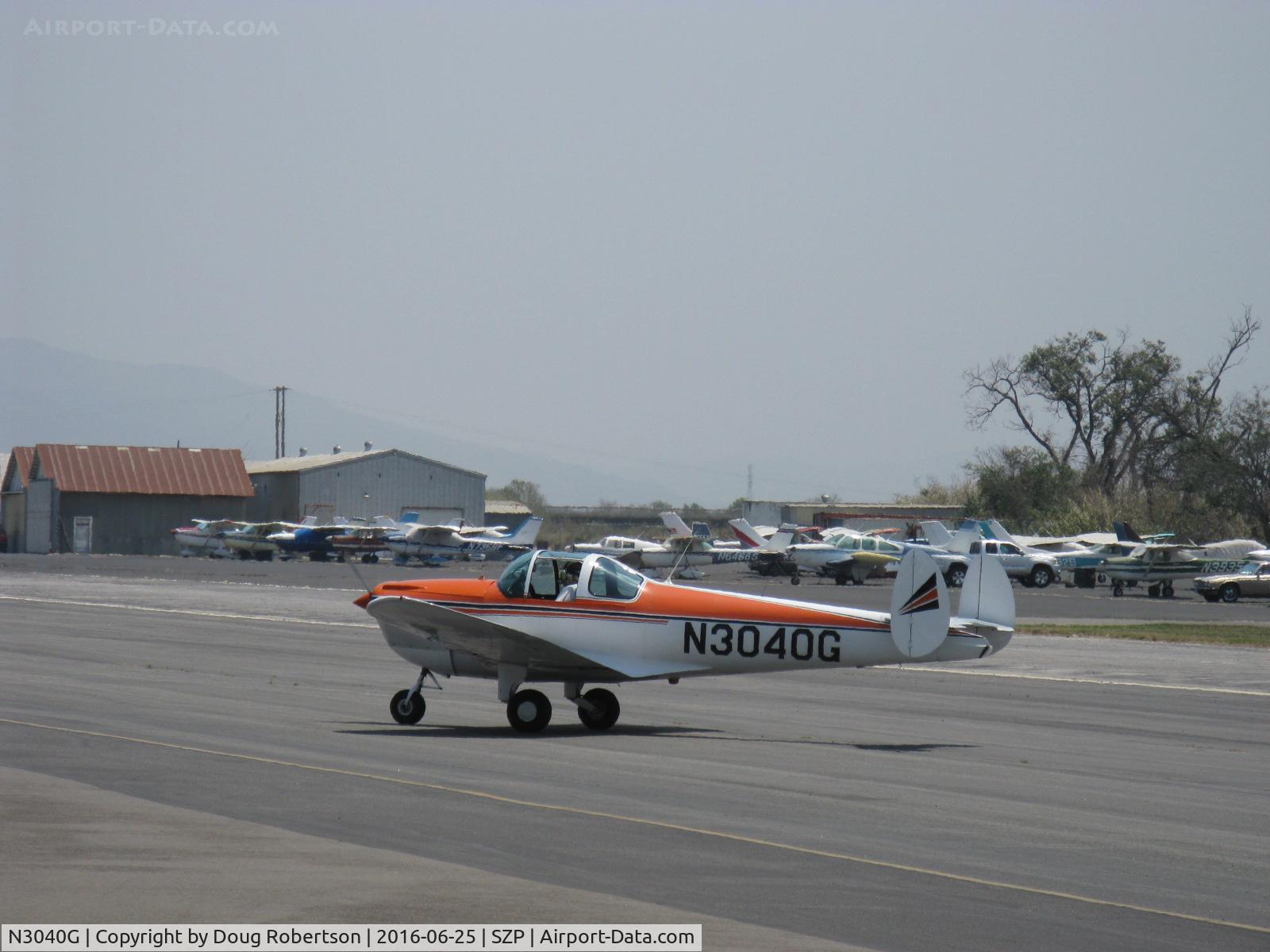 N3040G, 1961 Forney F-1A Aircoupe C/N 5740, 1961 Forney F-1A AIRCOUPE, Continental O-200 100 Hp upgrade by STC, taxi off the active