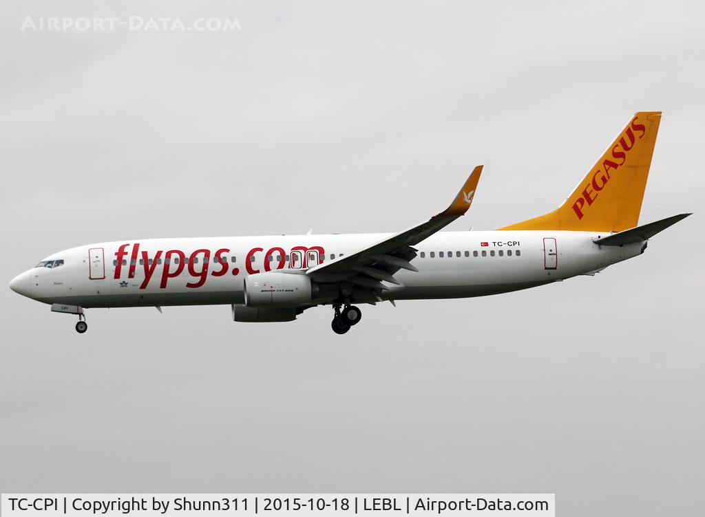 TC-CPI, 2012 Boeing 737-82R C/N 40014, Landing rwy 25R