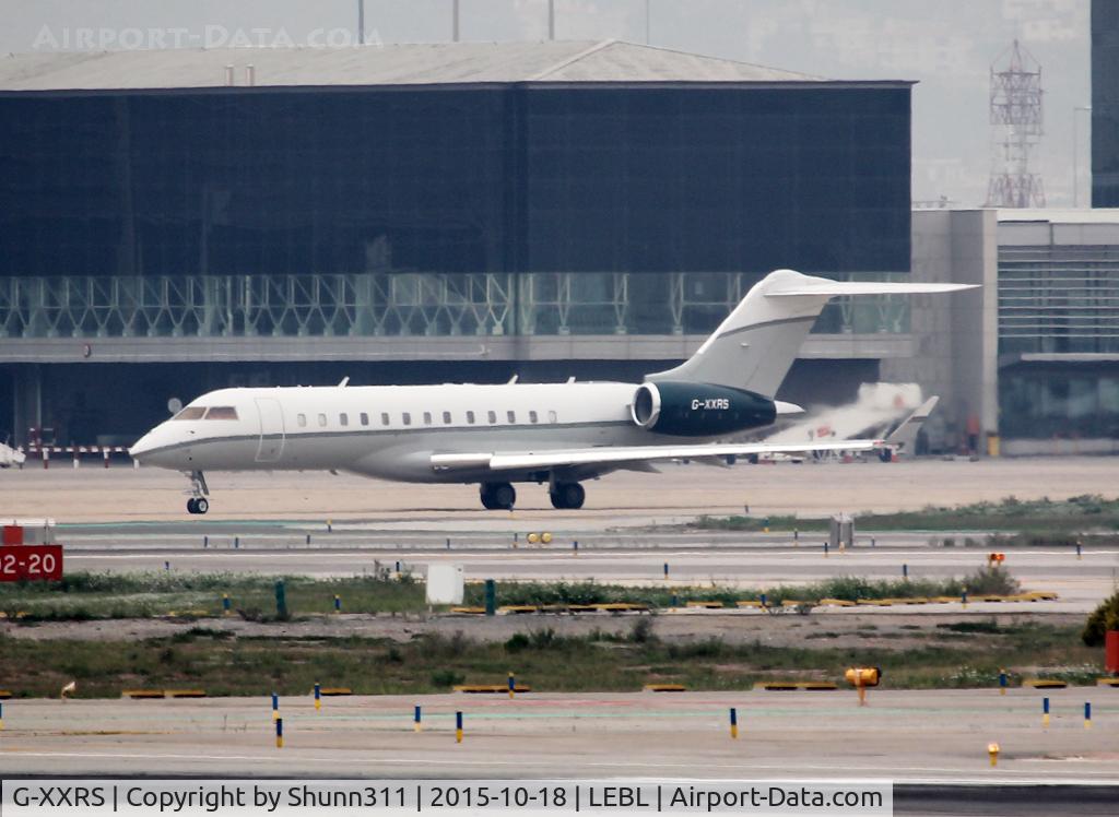 G-XXRS, 2004 Bombardier BD-700-1A10 Global Express C/N 9169, Departing from General Aviation area...
