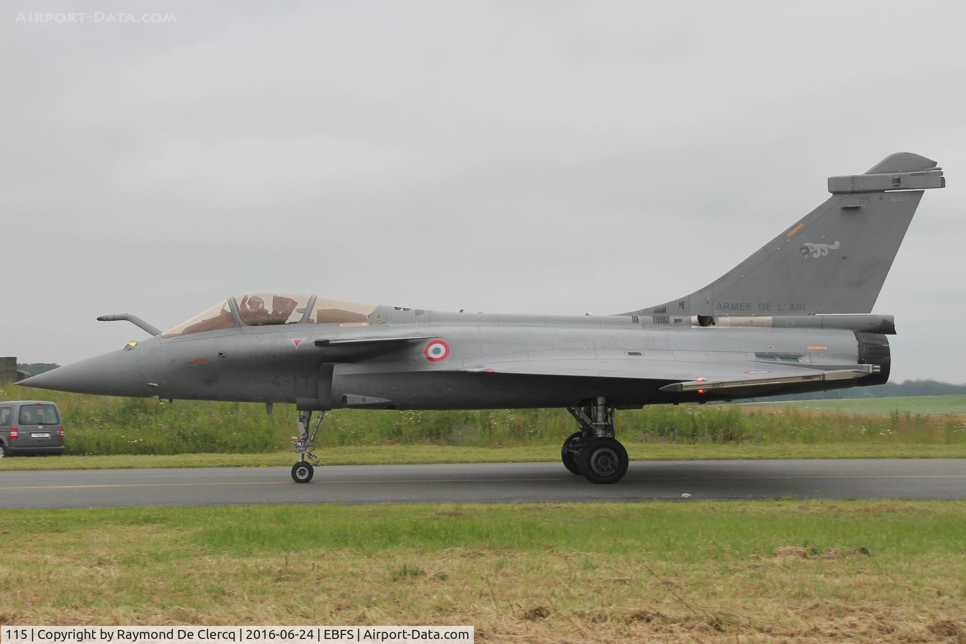 115, 2009 Dassault Rafale C C/N 115, 115 currently coded 4-IT. BAF days Florennes.