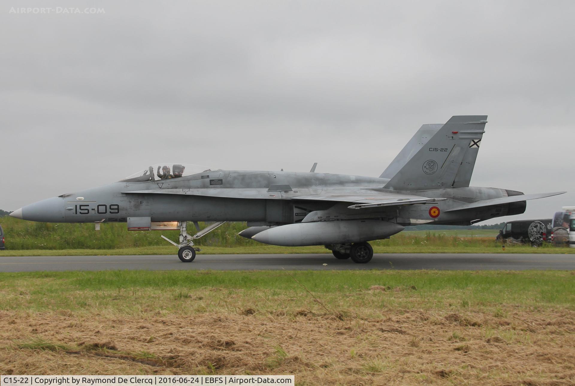 C15-22, McDonnell Douglas EF-18A Hornet C/N 0572/A479, BAF days at Florennes.