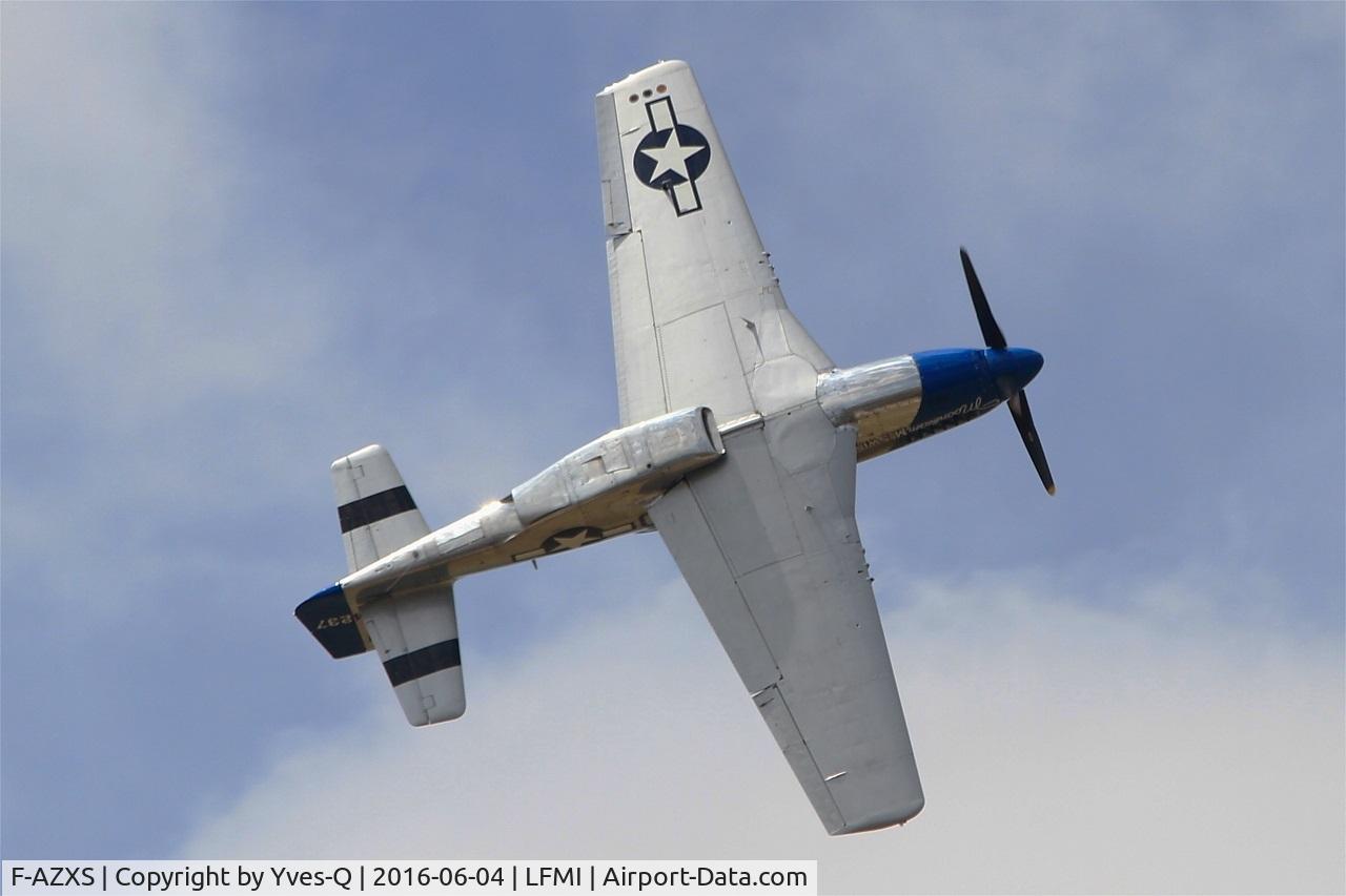 F-AZXS, 1944 North American F-51D Mustang C/N 122-40196, North American F-51D Mustang, On display, Istres-Le Tubé Air Base 125 (LFMI-QIE) open day 2016