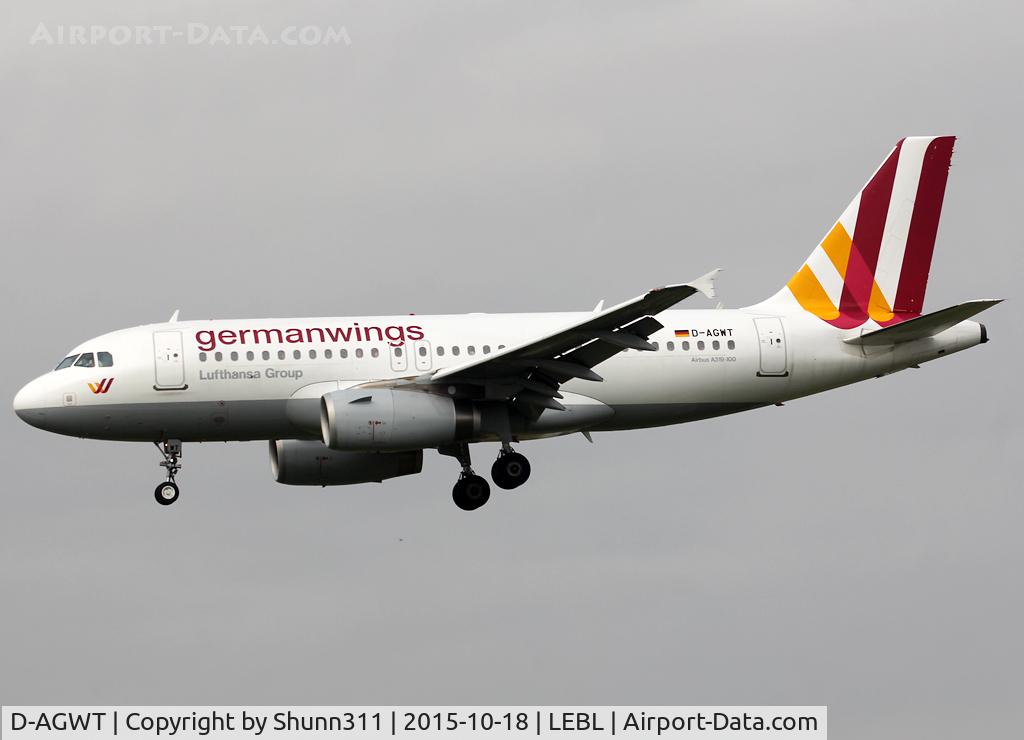 D-AGWT, 2012 Airbus A319-132 C/N 5043, Landing rwy 25R