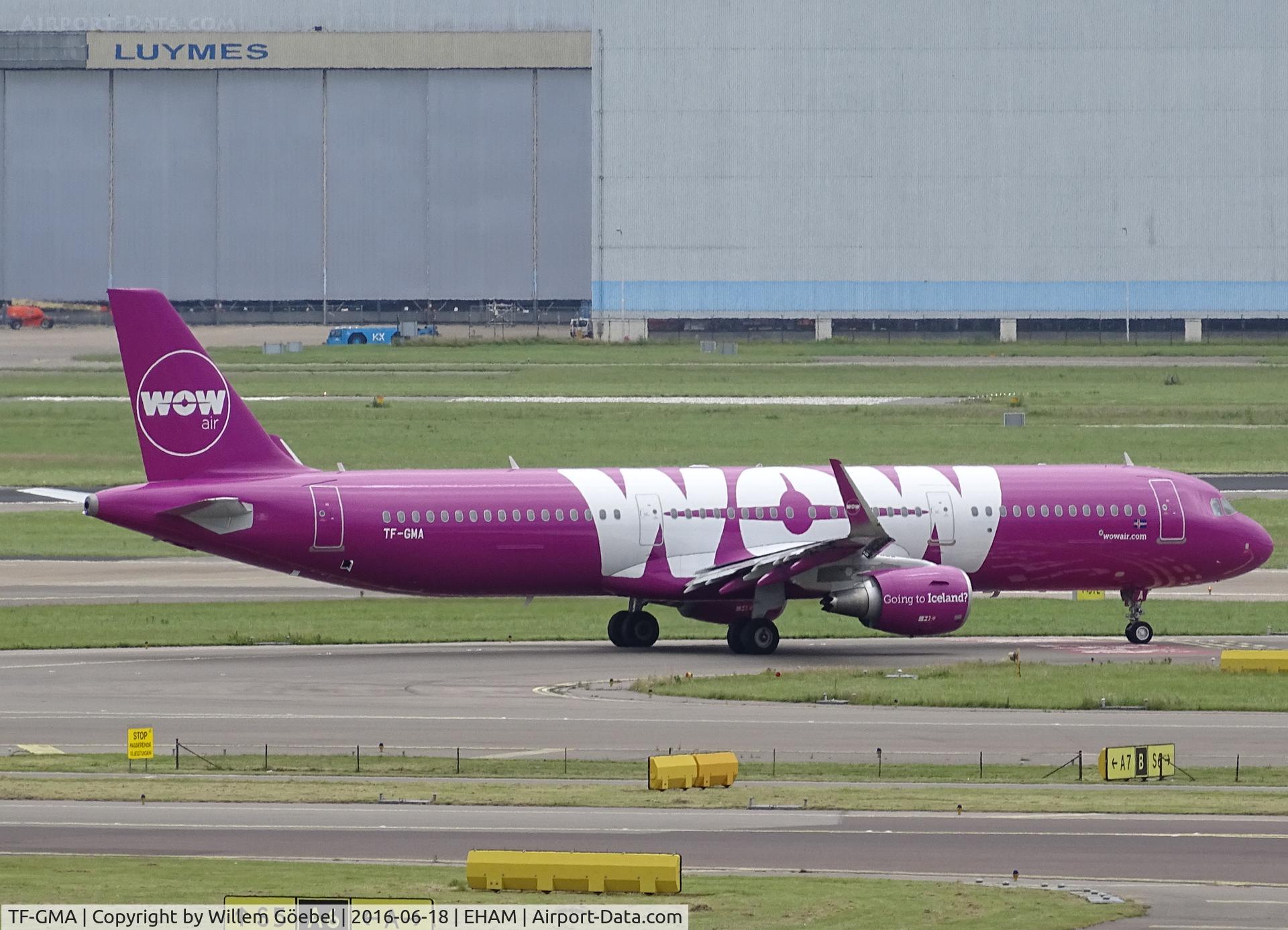 TF-GMA, 2016 Airbus A321-211 C/N 7127, Taxi to the runway of Schiphol Airport