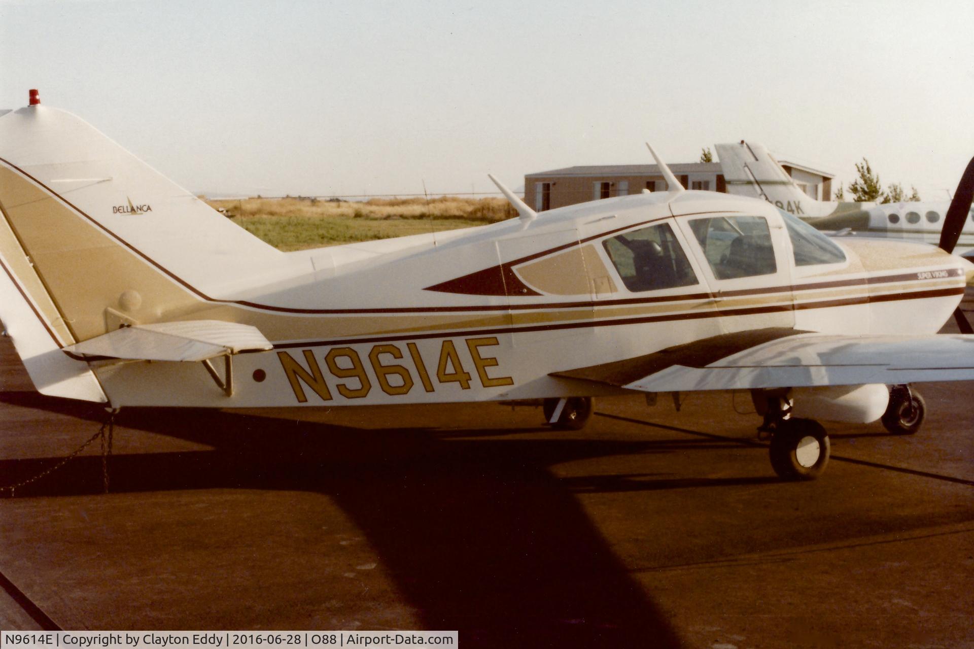 N9614E, Bellanca Viking C/N Not found N9614E, Bellanca Rockwell Viking N9614E parked on the ramp at the old Rio Vista Airport in California. Mid 1970's.