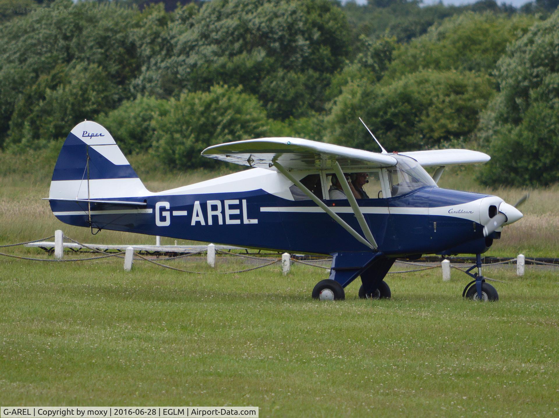 G-AREL, 1960 Piper PA-22-150 Caribbean C/N 22-7284, Piper Carribean at White Waltham. Ex N3344Z