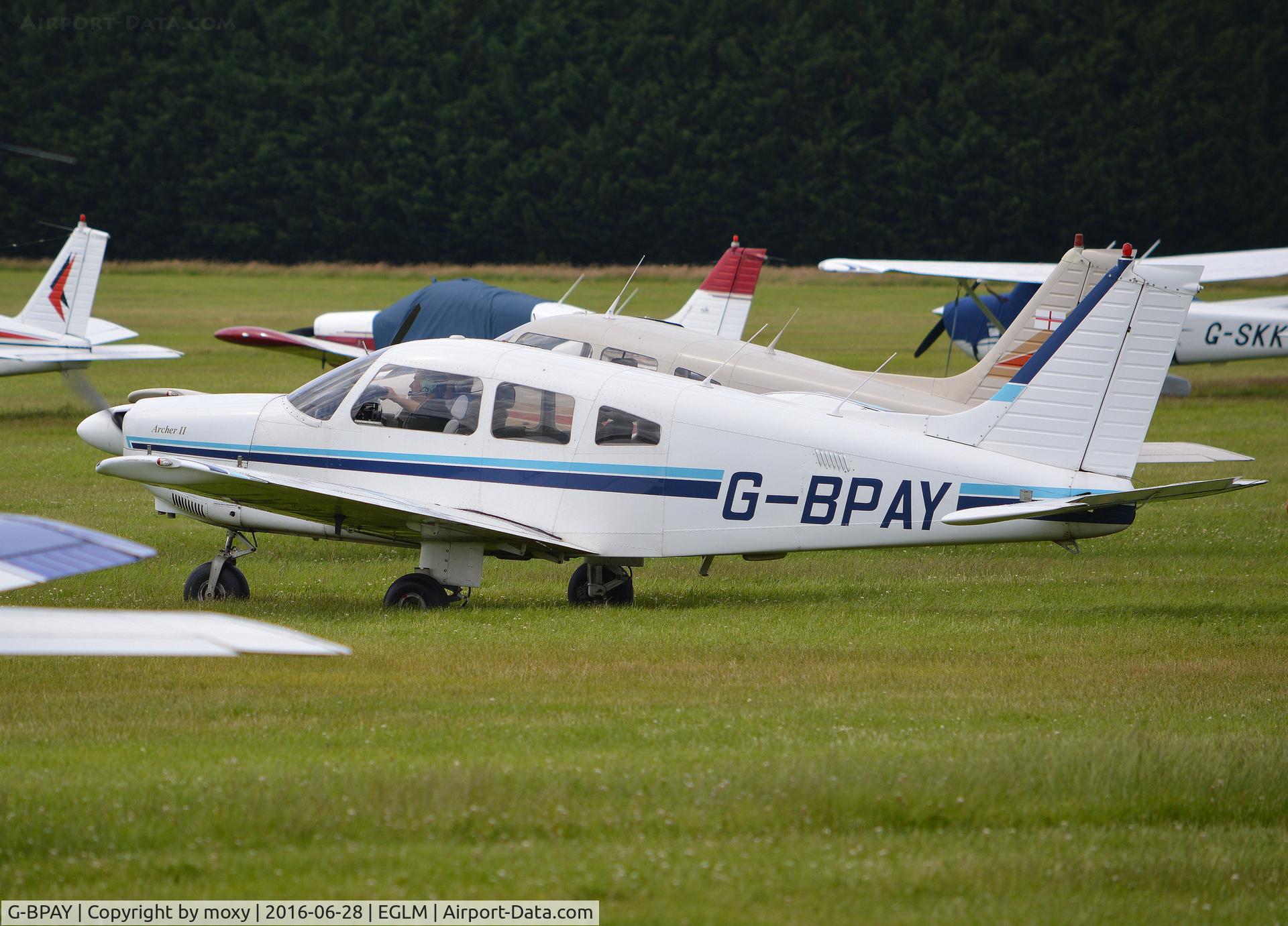 G-BPAY, 1980 Piper PA-28-181 Cherokee Archer II C/N 28-8090191, Piper Cherokee Archer II at White Waltham. Ex N3568X