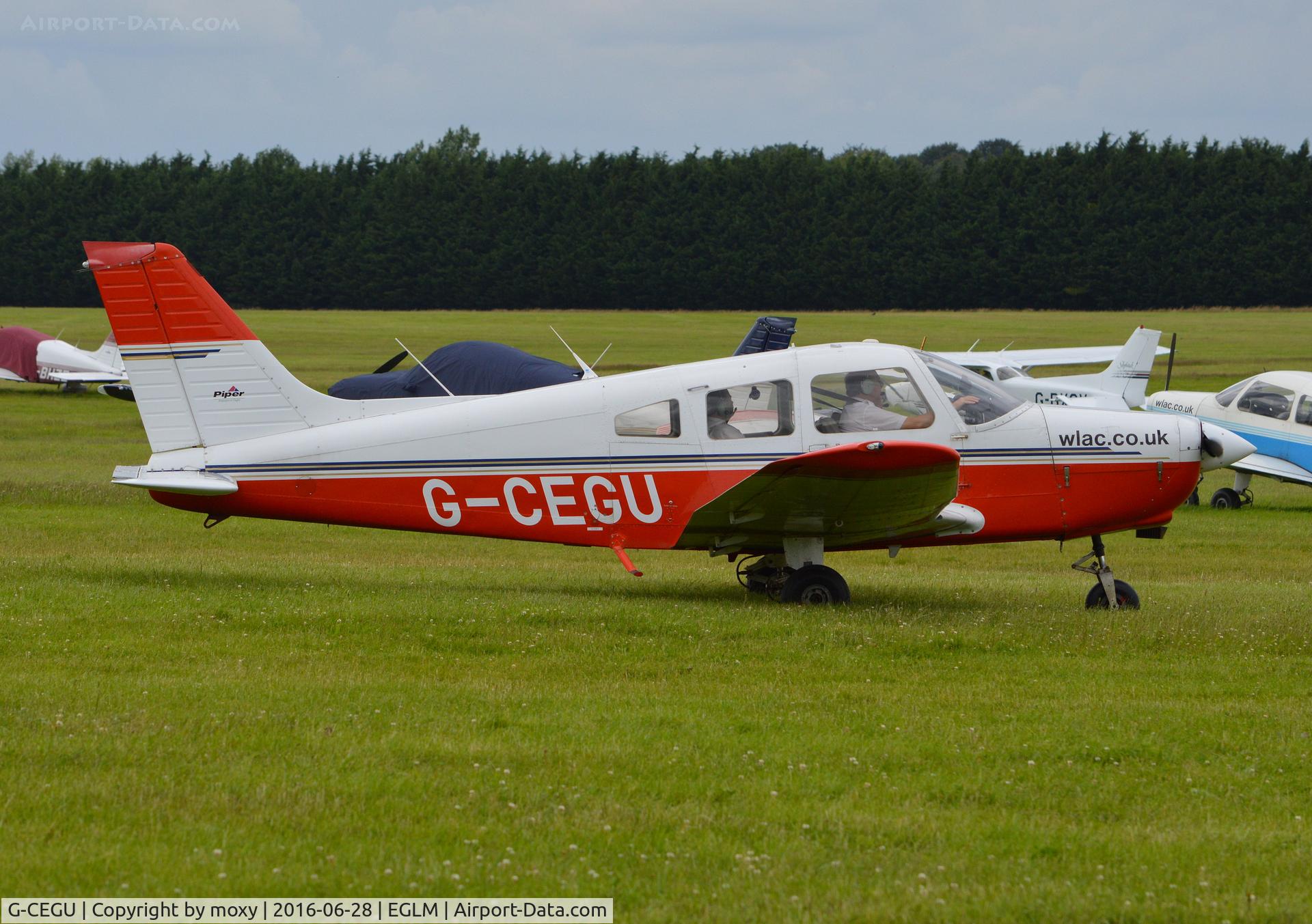 G-CEGU, 1974 Piper PA-28-151 Cherokee Warrior C/N 28-7715165, Piper Cherokee Warrior at White Waltham. Ex N575DM