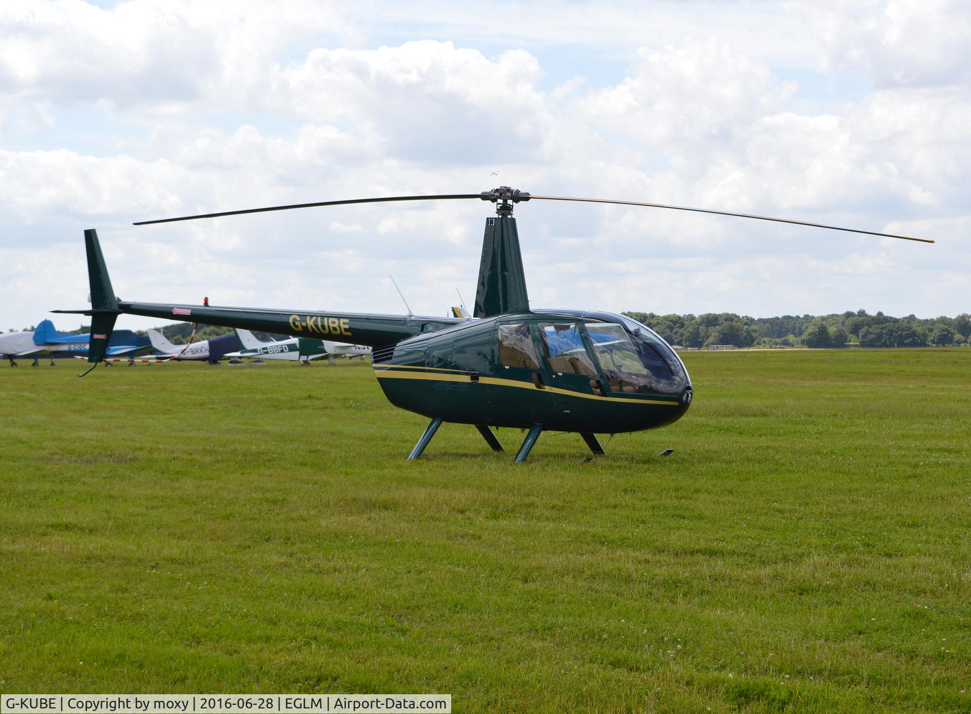 G-KUBE, 2003 Robinson R44  Raven II C/N 10091, Robinson R44 Raven II at White Waltham. Ex G-VEIT