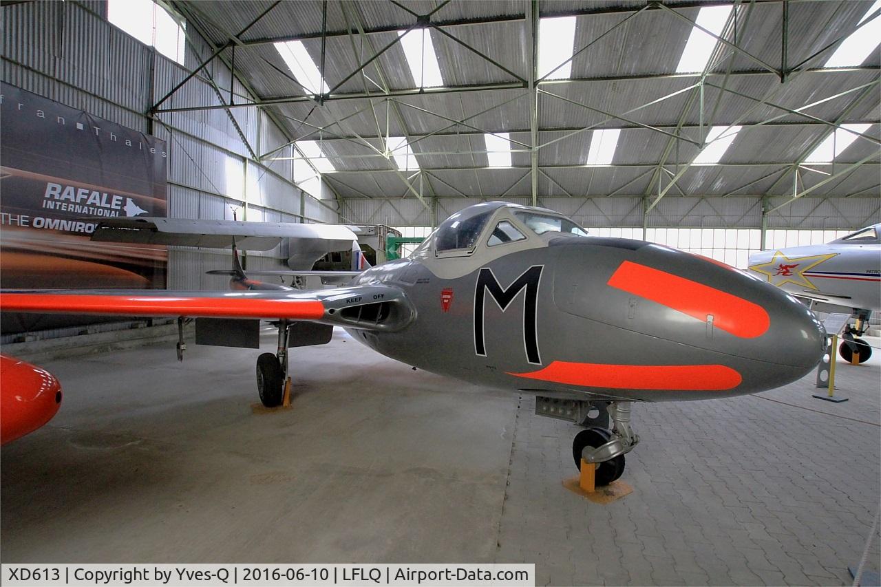XD613, 1955 De Havilland DH-115 Vampire T.11 C/N 15438, De Havilland DH.115 Vampire T.11, Musée Européen de l'Aviation de Chasse at Montélimar-Ancône airfield (LFLQ)