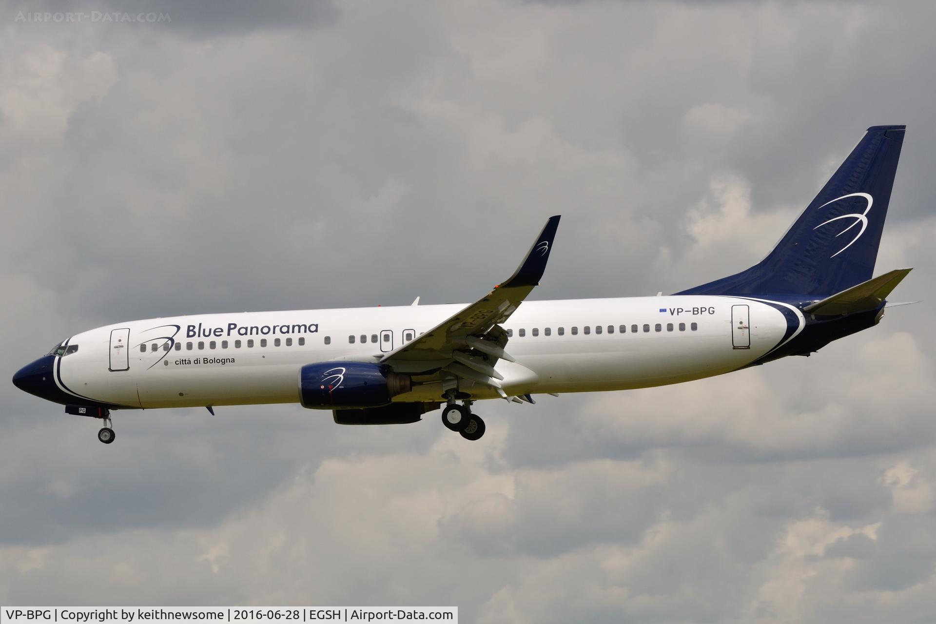 VP-BPG, 2000 Boeing 737-8AS C/N 29924, Returning from air test.