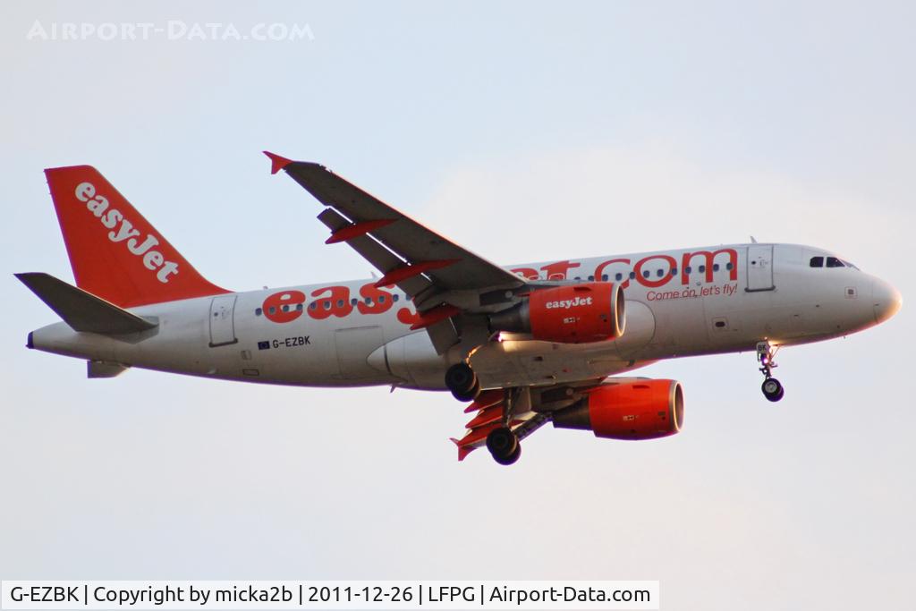 G-EZBK, 2007 Airbus A319-111 C/N 3041, Landing