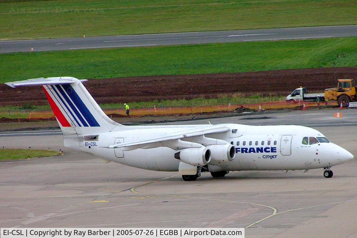 EI-CSL, 1986 British Aerospace BAe.146-200A C/N E2074, BAe 146-200 [E2074] (Cityjet/Air France) Birmingham Int'l~G 26/07/2005