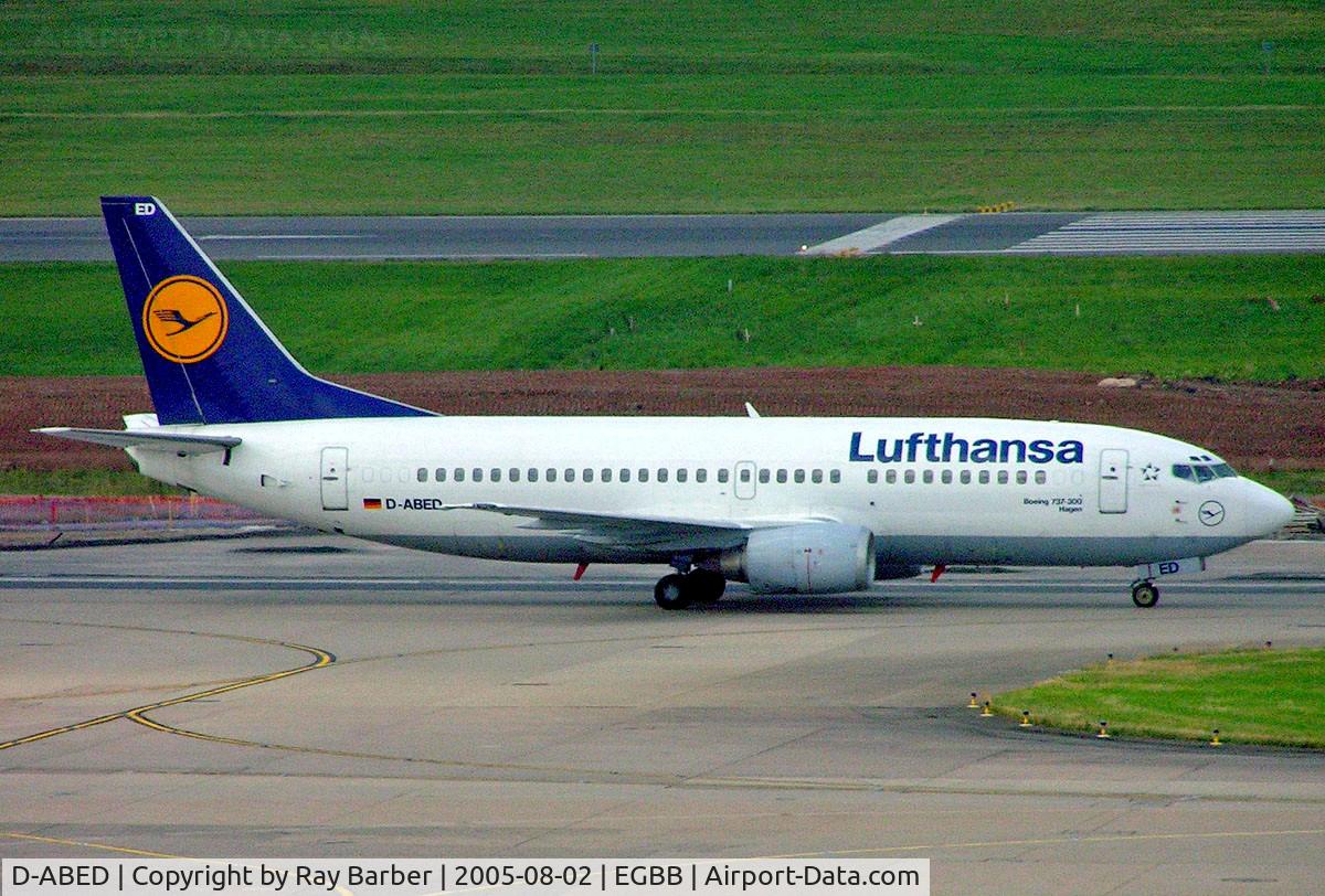 D-ABED, 1991 Boeing 737-330 C/N 25215, Boeing 737-330 [25215] (Lufthansa) Birmingham Int'l~G 02/08/2005