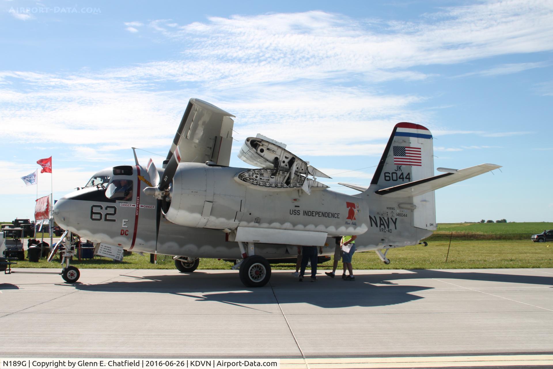 N189G, 1955 Grumman C-1A Trader C/N G-96-74, At the Quad Cities Air Show
