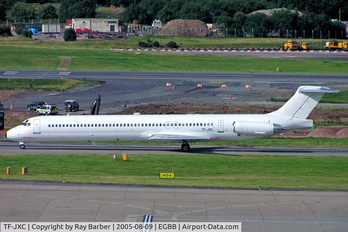 TF-JXC, 1989 McDonnell Douglas MD-83 (DC-9-83) C/N 49627, McDonnell Douglas DC-9-83 [49627] (JetX) Birmingham Int'l~G 09/08/2005