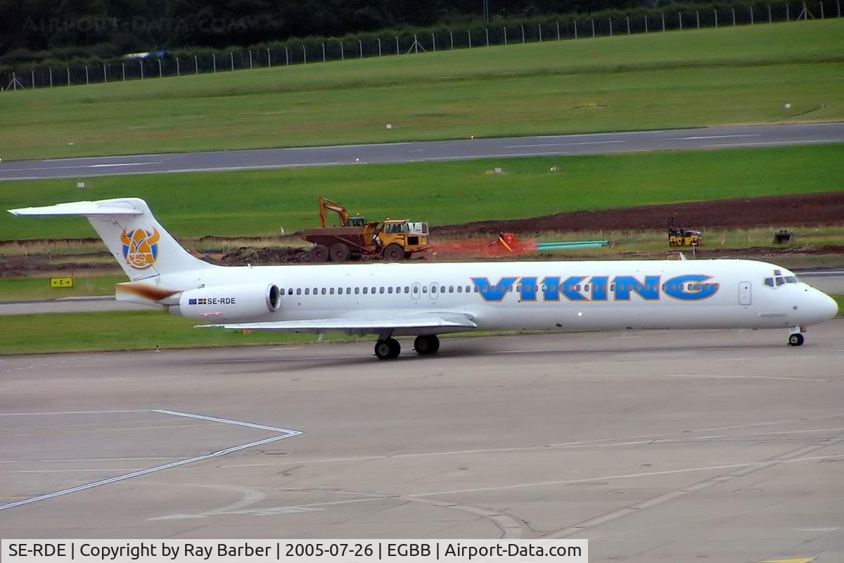SE-RDE, 1990 McDonnell Douglas MD-83 (DC-9-83) C/N 49857/1687, McDonnell Douglas DC-9-83 [49857] (Viking Airlines) Birmingham Int'l~G 26/07/2005