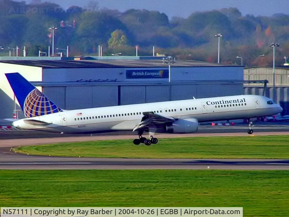 N57111, 1994 Boeing 757-224 C/N 27301, N57111   Boeing 757-224ET [27301] (Continental Airlines) Birmingham Int'l~G 26/10/2004